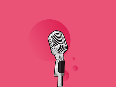 Microphone crome design illustration illustrator mic microphone minimal music ui vector