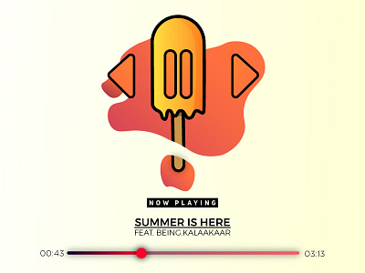 Summer Is Here 2d design illustration illustrator logo music summer ui ux