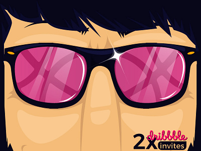 2x dribbble invite giveaway charater debut design giveaway invite invites pro vector