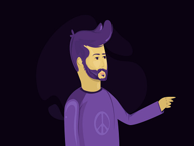 Character designs- Purple shades beard character design designer flat icon illustration illustrator man purple ui vector