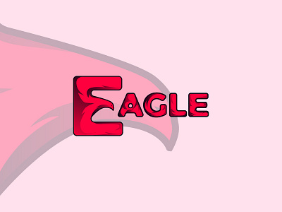 E for Eagle branding clean creative design designer flat illustration illustrator logo magenta ui ux