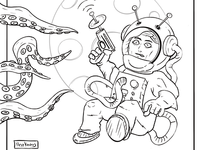 Space hero alien austronaut cosmos monster space space monster