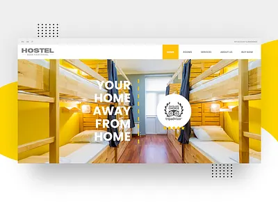 Hostel WordPress Theme booking system hero image homepage hostel hotel hotel booking hotel booking app hotel branding landing page themeforest tourism travel traveling travelling typography wordpress wordpress design wordpress development wordpress theme yellow