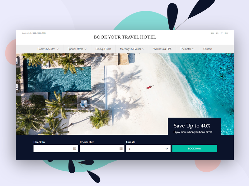 Hotel Booking WordPress Theme By Themeenergy On Dribbble