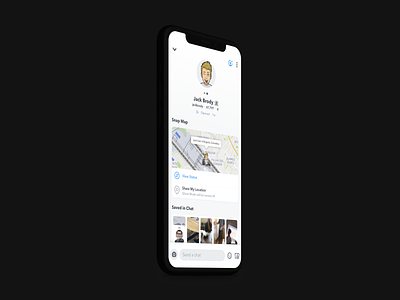 Snapchat Profiles app bitmoji card chat design ios map mobile product design profile snap snapchat stories story ui ux