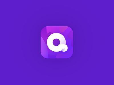 Quibi app app icon branding design gradient illustration ios logo loop pink product design purple quibi quibi wavy