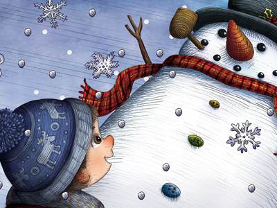 2013's Family Christmas Card card christmas hannah tuohy happy holidays illustration merry christmas snow snowman