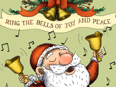 Ring! bells christmas december hannah tuohy holiday joy peace ring santa santa claus