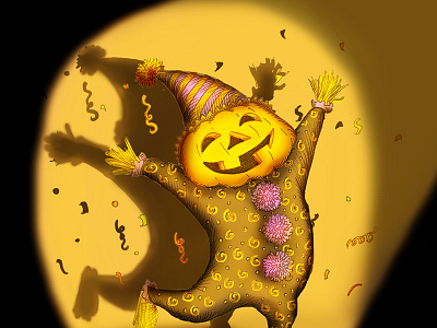 Happy Halloween! dance halloween hannah tuohy illustration orange pumpkin