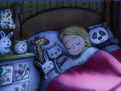 Sleep draw more 2013 girl hannah tuohy illustration kid sleep toys