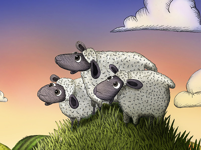 The Lost Sheep baa bo peep hannah tuohy illustration lost nursery rhyme sheep
