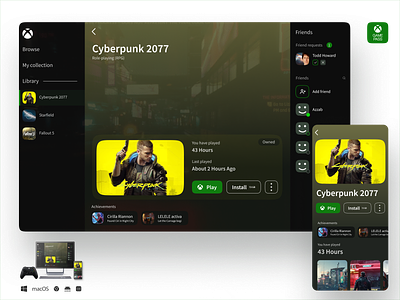 Xbox Game Pass - Play Anywhere! app bethesda cards cdpr console cyberpunk figmadesign gamepass games gaming gaming website home microsoft mobile play playstation stadia web website