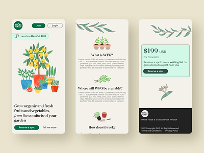 Whole Foods Market - Grow your own food figma fruits grow mobile ui vegetables