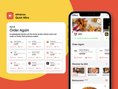 elmenus Quick Wins Part 3 - Order Again food food app