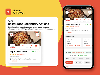 elmenus Quick Wins Part 6 - Restaurant Secondary Actions