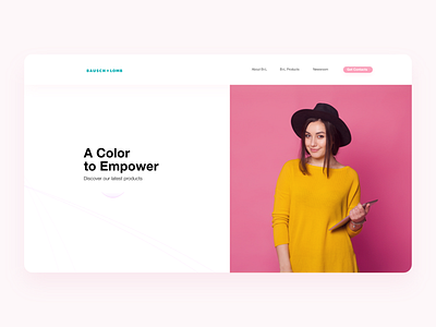 A Color To Empower - Landing Page 2018 contact landing page lenses web women women empowerment xd