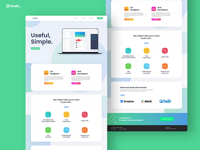 Draft App - Easy Design and Development Tool Landing!
