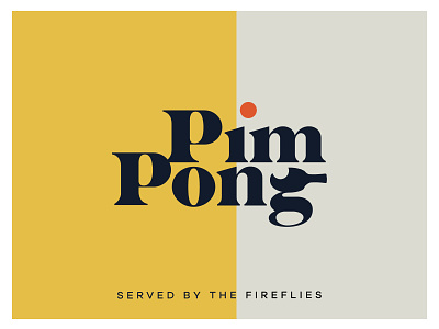 Pim Pong branding design fireflies fun graphic design identity logo modern monogram ping pong quirky typography