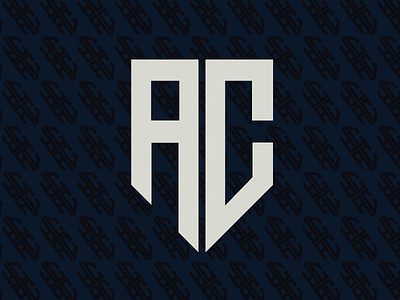 AC Shield Logo branding conditioning debut design emblem fitness logo modern monogram shield sports strength