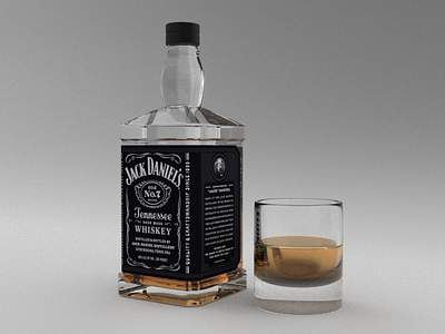 3D model whiskey 3d model alcohol blender bottle visualization