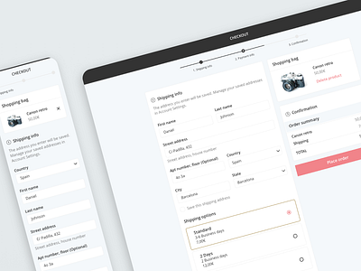 Responsive Checkout ecommerce mobile ui mobilefirst responsive design ui