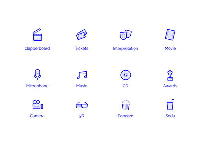 Cinema Icon Set cinema icons ui