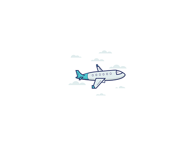 Plane blue icon illustration plane sky