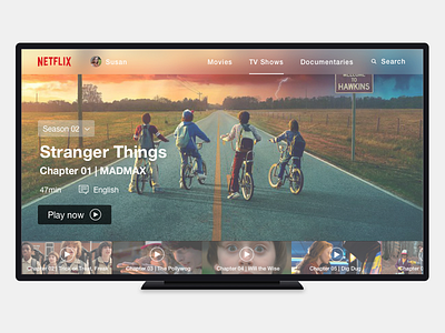 Tv App daily ui stranger things tv tv app tv show ui