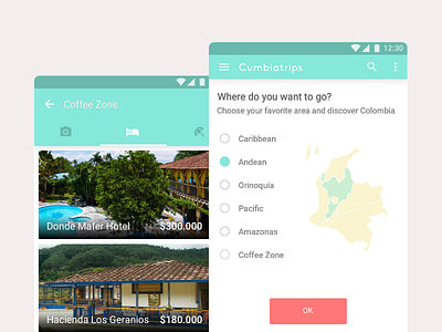 Visit Colombia android colombia green hotel material design tourist travel trip