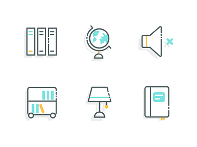 Library Icons education educational illustration icons library ui