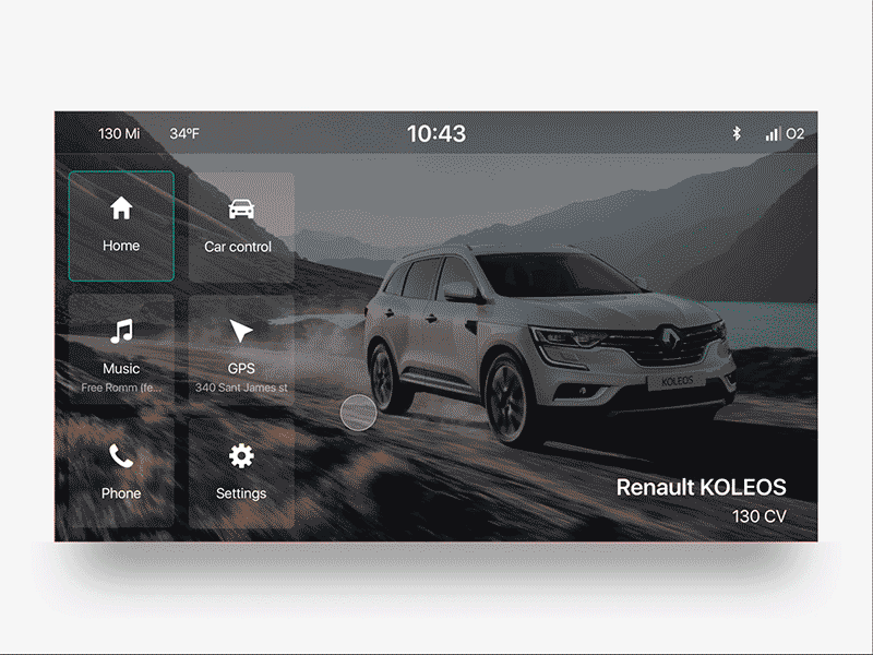 Car Interface car car interface daily 100 daily 100 challenge dailyui dashboard panel ui ux