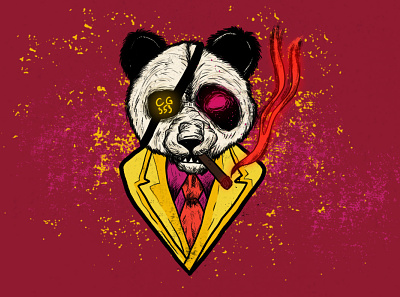 Thug Life For The Ace Godz colorful design doodles gamer illustration japanese art logo panda texture thug life vintage