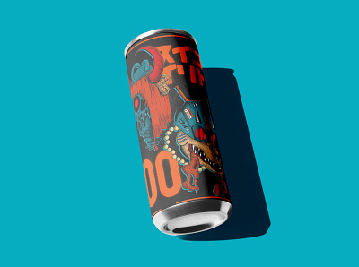 Rebels in A Can ☯🈶 branding can colorful design doodles graphic design illustration japanese lo fi mockup soda texture vintage