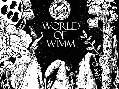 World of Wimm blackandwhite book branding colorful design doodles illustration texture vintage