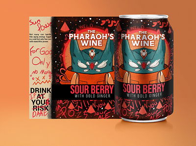 The Pharaoh's Wine branding digital art hand drawing motion graphics texture