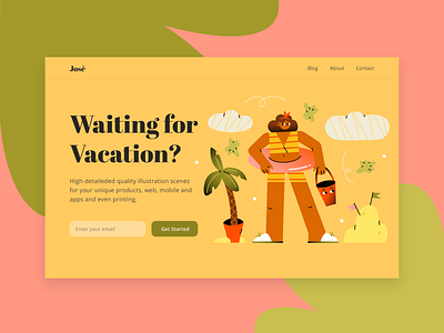 Vacation character character design design flat illustration illustration pack illustrations ui illustration vector web illustration