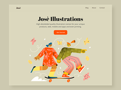 Jose Illustration Pack app illustration app ui character character design design flat illustration ui illustration vector web illustration