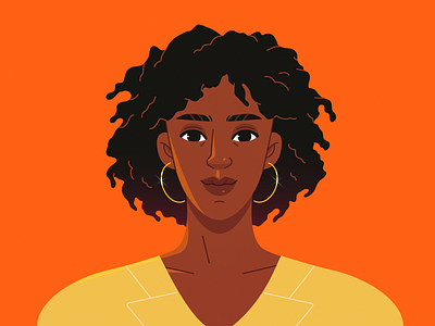 Black woman portrait afro black black woman character character design design female illustration illustrator vector vector illustration vector portrait woman woman power