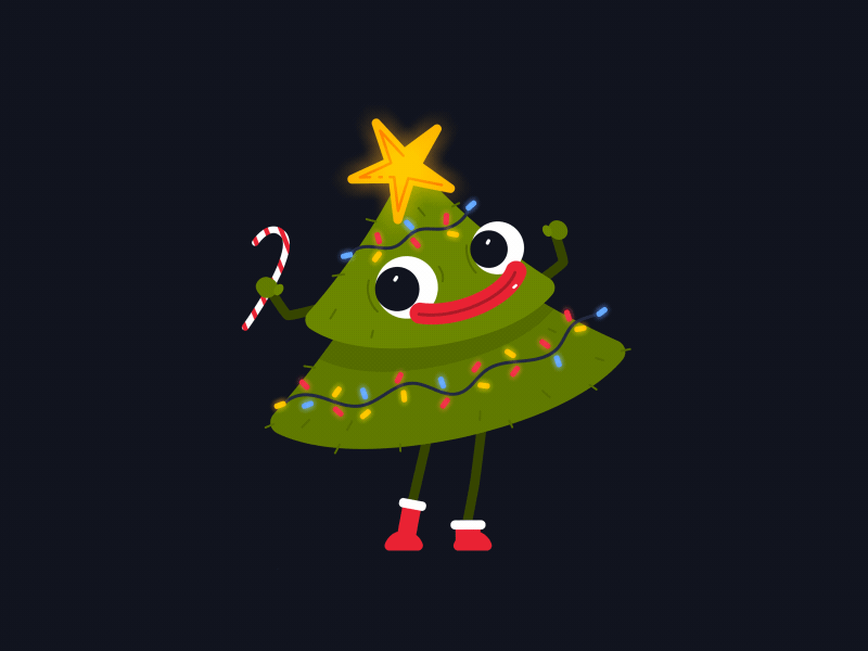 Christmas tree character design christmas design holidays new year