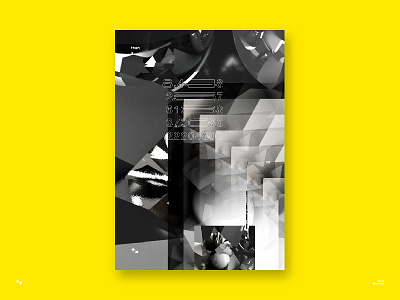 50/50 abstract art bw design poster print