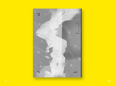 47/50 abstract art bw design poster print