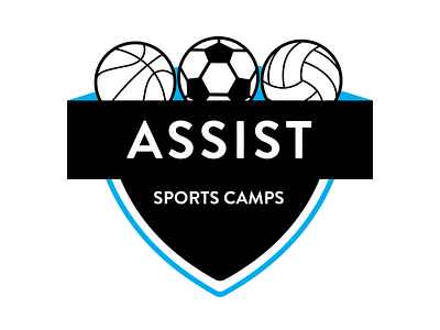 Assist Logo assist sports camp branding logo