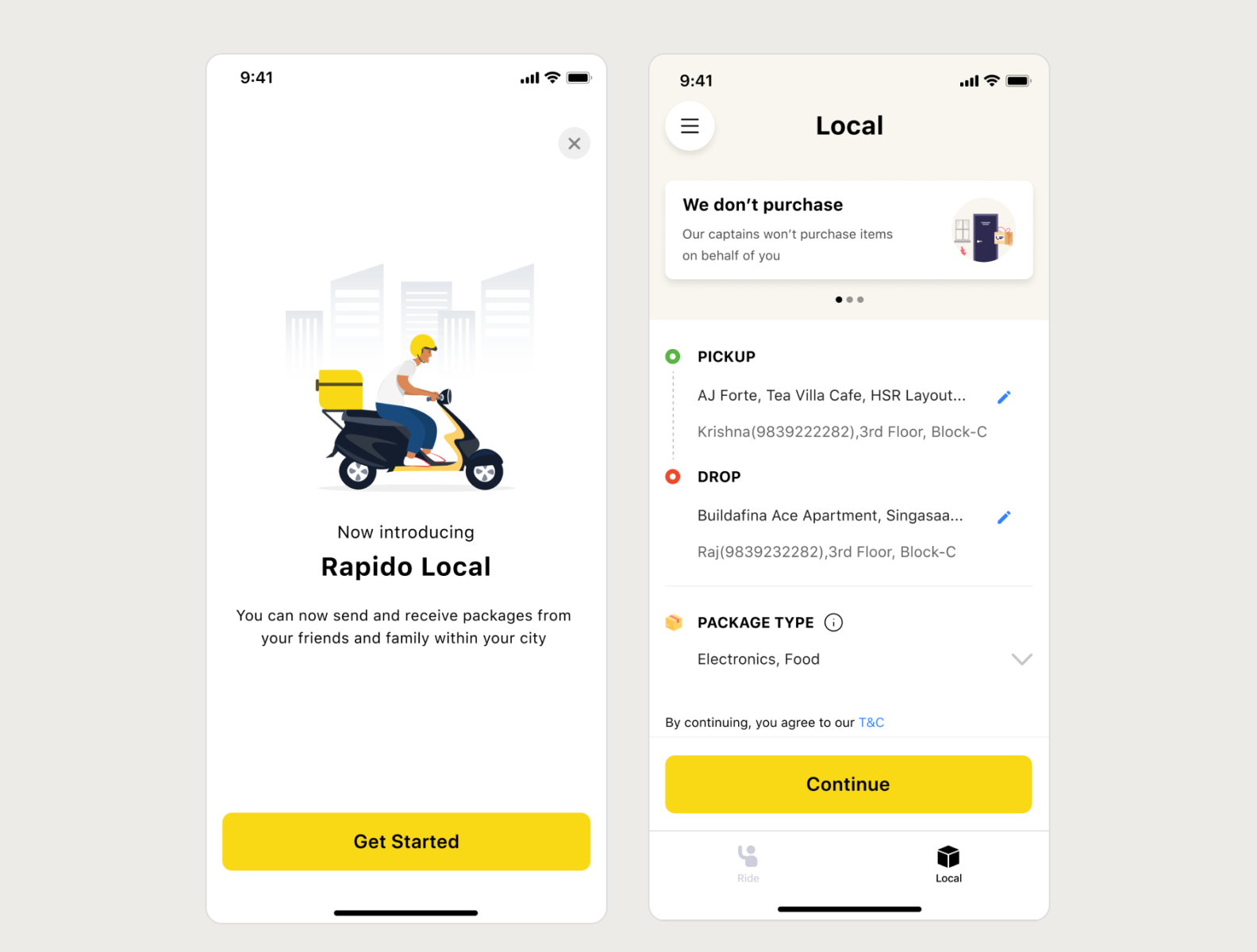 Rapido Local - Send anything by Sasikumar on Dribbble
