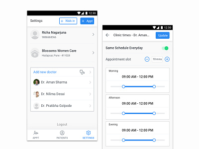 Booking Availability app healthcare mobileapp sketch ui ux