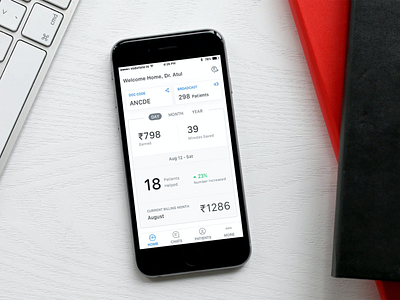 Doctalk - Doctor app iOS app cards dashboard design ios minimal mobileapp money sketch ui uidesign