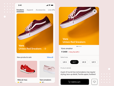 Sneak app (Concept) cards cart dailyui data design ecommerce ecommerce design ios lifestyle minimal mobileapp onlineshopping onlinestore product shoes sketch ui uidesign uiux ux
