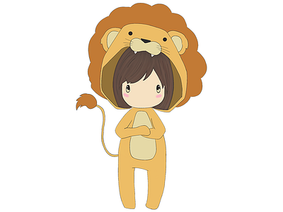 Lion character design digital art illustration lion