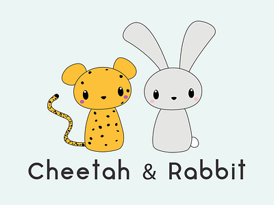 Cheetah & Rabbit character design cheetah digital art illustration rabbit