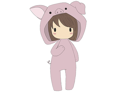Piggy character design digital art digital illustration illustration pig piggy piglet