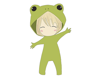 Thumbkins Frog character design digital art digital illustration frog illustration